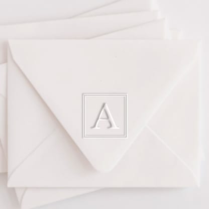 Custom Single Letter Square Monogram Embosser