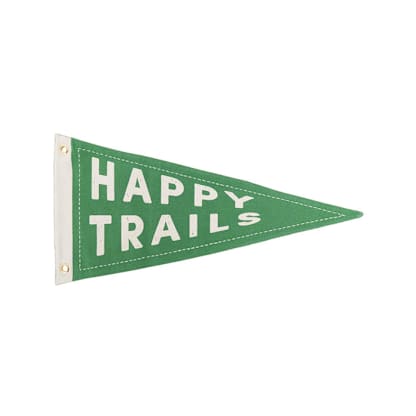 Camp Explorer Happy Trails Canvas Pennant - Set of 1