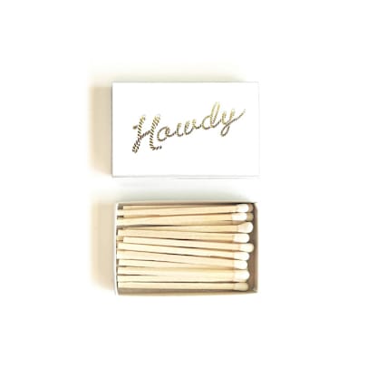 Howdy Matchbox, Gold on White