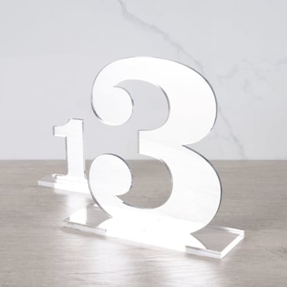 Clarendon Table Numbers, Silver, Large