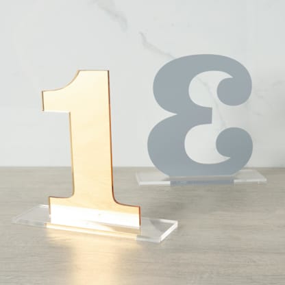 Clarendon Table Numbers, Gold, Large
