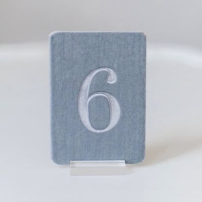 Small Rectangle Table Number - Dove