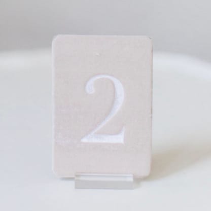 Small Rectangle Table Number - Blush