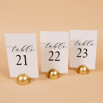 Table Number | Set “21-30” | White & Gold