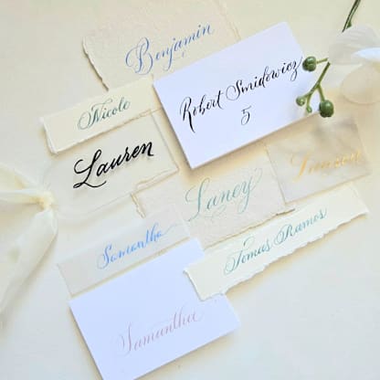 Custom Calligraphy Place Cards - Calligraphy Services Only