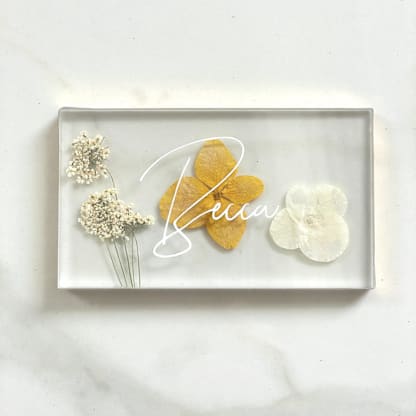 Custom Floral Yellow Place Cards