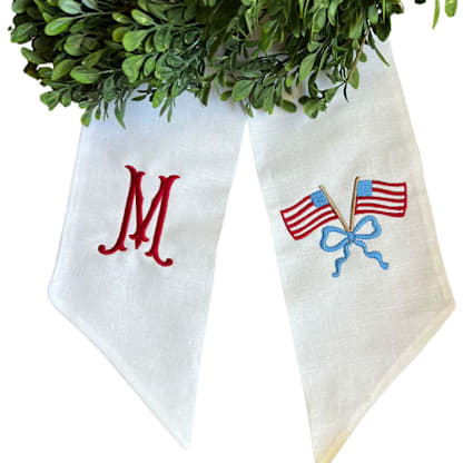 Personalized Patriotic Wreath Sash