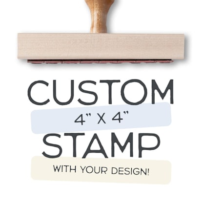 Wedding Invitation Stamp | 4x4 Custom Stamp | Send Your Design