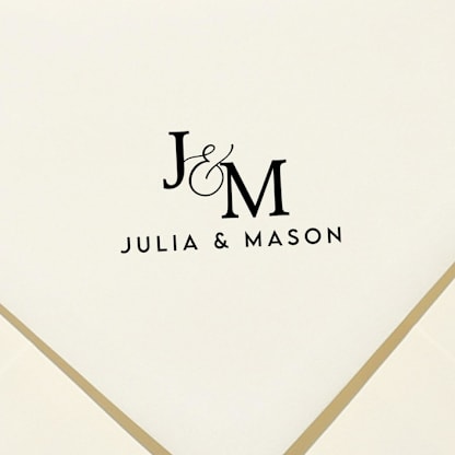 Wedding Monogram Stamp | Self Inking Monogram Stamp