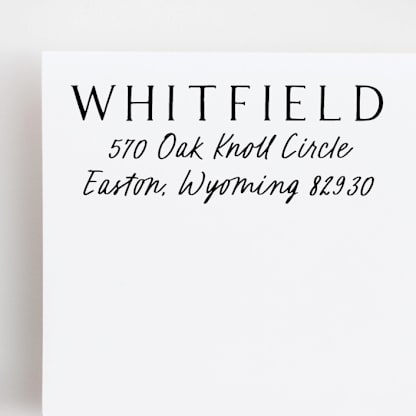 Custom Address Stamp with Casual Handwriting | Self-Inking Stamp