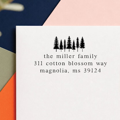 Family Forest Return Address Stamp | Self-Inking Stamp