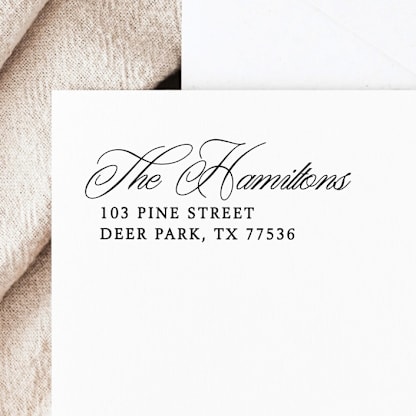 Formal Wedding Address Stamp | Self-Inking Return Address Stamp