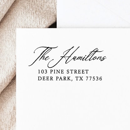 Classic Calligraphy Address Stamp | Self-Inking Return Address Stamp