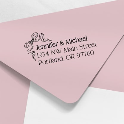 Ribbon Address Stamp