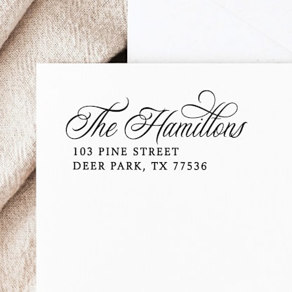 Calligraphy Address Stamp | Self-Inking Return Address Stamp