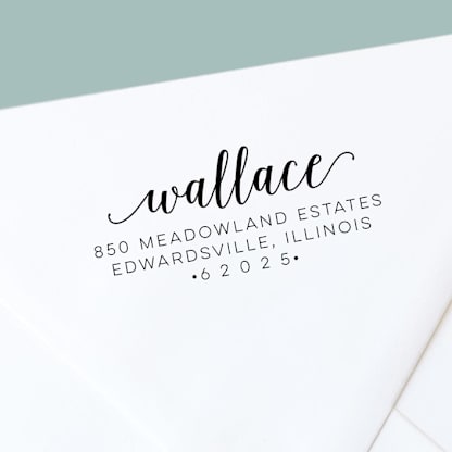 Custom Calligraphy Style Self-Inking Return Address Stamp