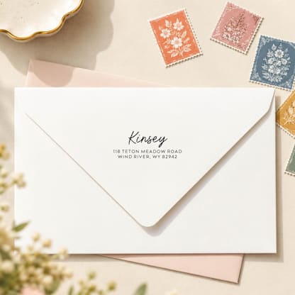Handwriting Return Address Stamp, Self-Inking Stamp