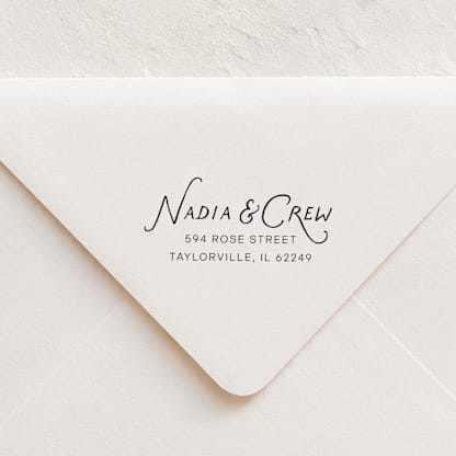 Script Return Address Stamp | Self-Inking Stamp