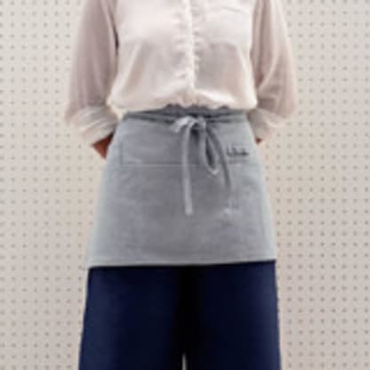 Blue Waist Apron with Pockets