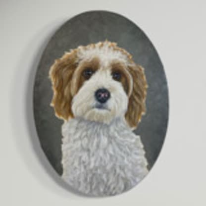 Oval Canvas Pet Portrait