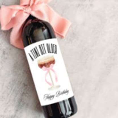 Birthday Wine Label | A Tini Bit Older | Espresso Martini