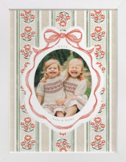 Holiday Ribbon: Portrait Framed Photo