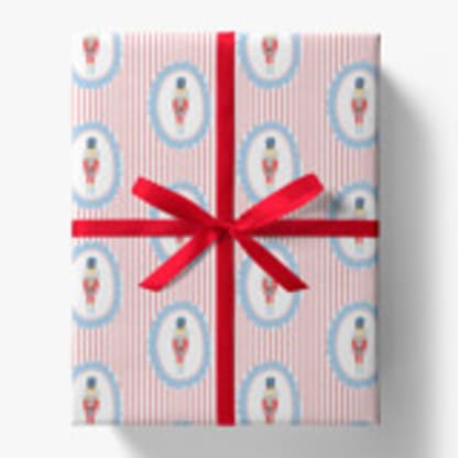 Nutcracker Red Stripe Gift Wrap