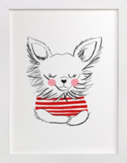dog in stripes