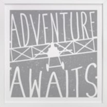 Adventure Awaits Vintage Airplane