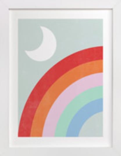 Double Rainbow with Moon and Sun III
