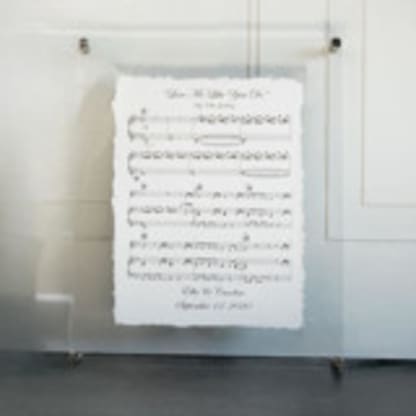 Your First Dance Music Sheet on Handmade Cotton Paper Professional Framed!