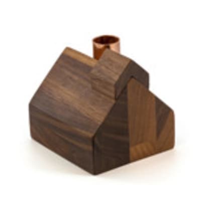 Schoolhouse Little Wooden House Candlestick Holder