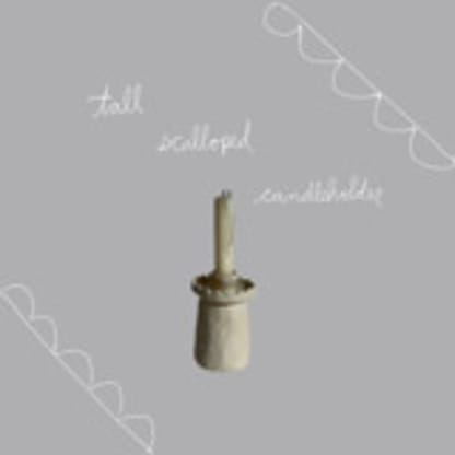 tall scalloped candleholder