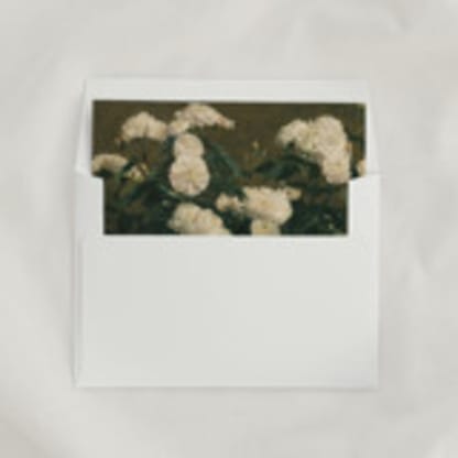 Still-life Floral Envelope Liners, 6.25 x 6.25 Square Flap, Pack of 25