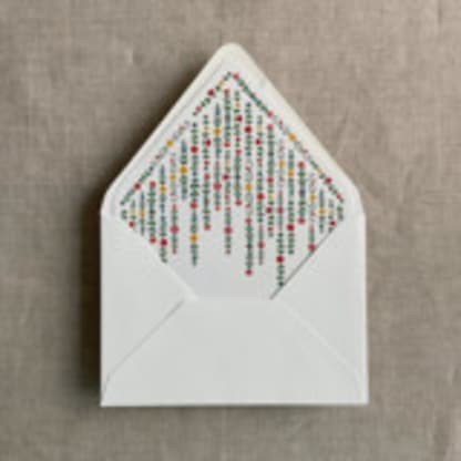 Still bloom floral printed liner for A7 euro flap envelope | pack of 10