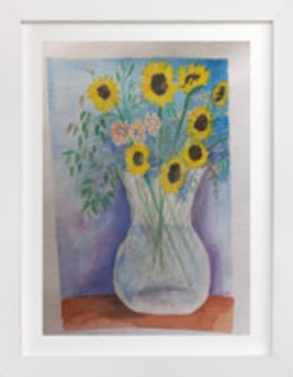 Sweet Sunflowers in a Vase