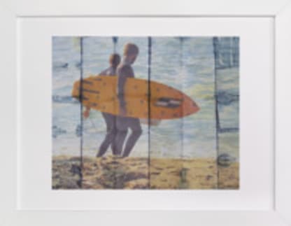 2 Indigo Surfers, Orange Board