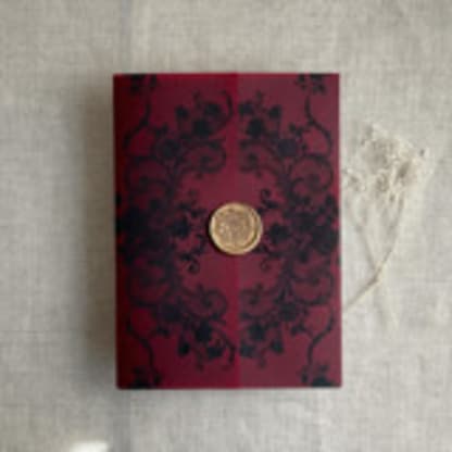 Versailles nocturne maroon vellum wrap or 5x7 card | pack of 10