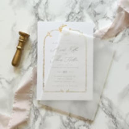 4.25x6 Vellum Overlay Vellum for Petite Minted Wedding Invitation (25 Pack)