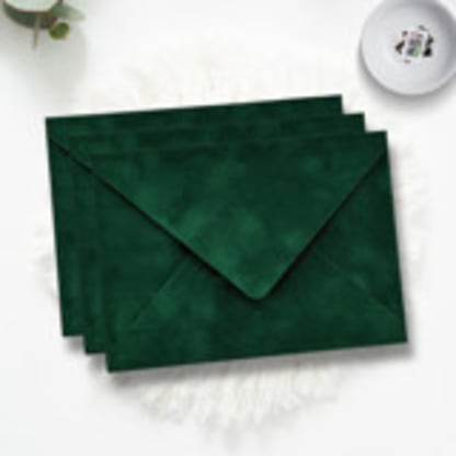 A7 Green Velvet Envelopes (Set of 10)