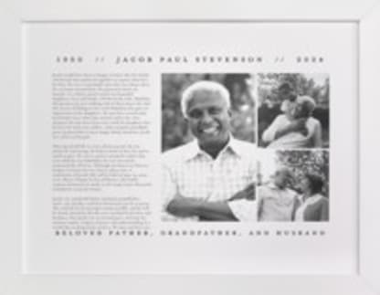 Minimalist Obituary Print