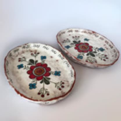 My Garden Oval Plates, Set-of-2
