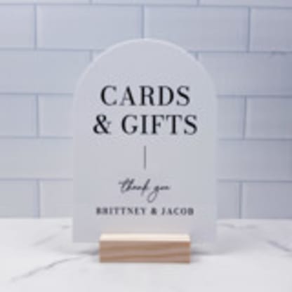 Cards and Gifts Modern Minimalist Arch Sign, White Arch, 5"x7"