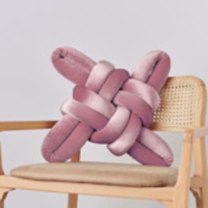 Mauve Velvet Knot Pillow