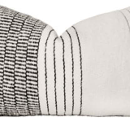 Black and Cream Decorative Pillow