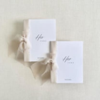 Personalized His and Her Vow Book Set - Customizable Ribbon Color