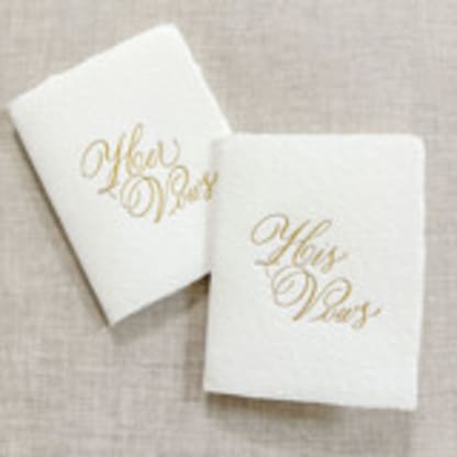 Gold Foil Vow Books - Set of 2