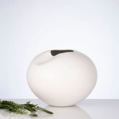 Ceramic Decorative Sculptural Vase - Milan White