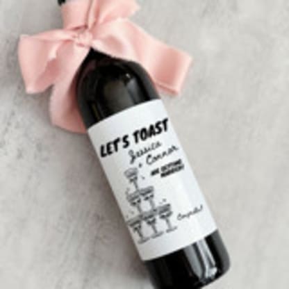 Engagement Wine Label | Let's Toast
