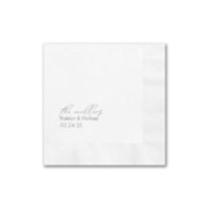 Modern Script Names and Date Napkin